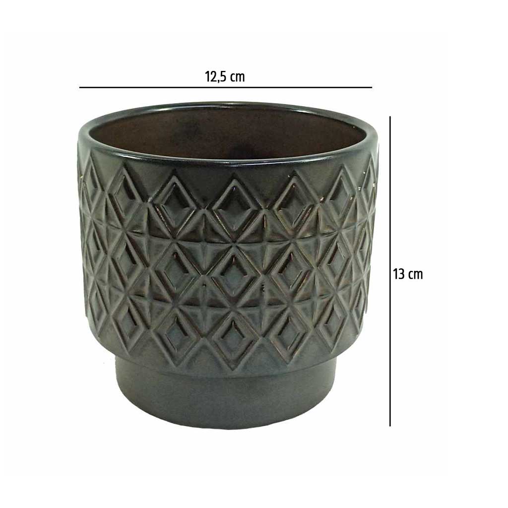 Geometrik Seramik Saksı